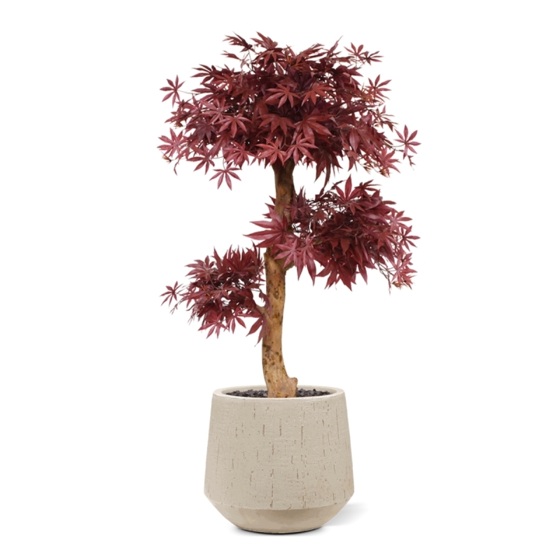Albero artificiale Acer Bonsai 95 cm - bordeaux