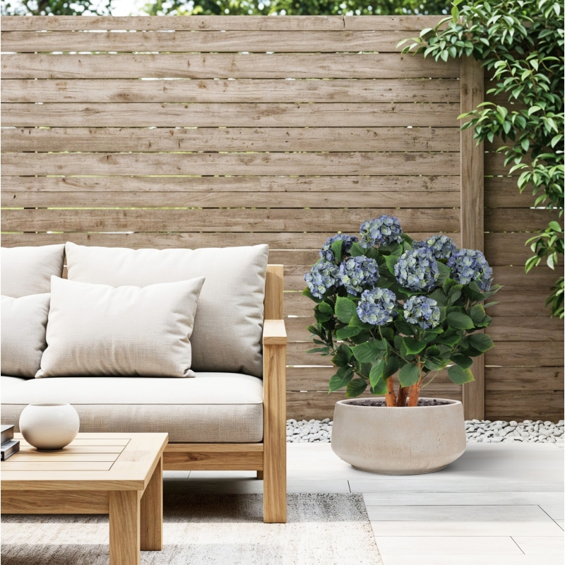 Ortensia Artificiale UV Deluxe 80cm Blu