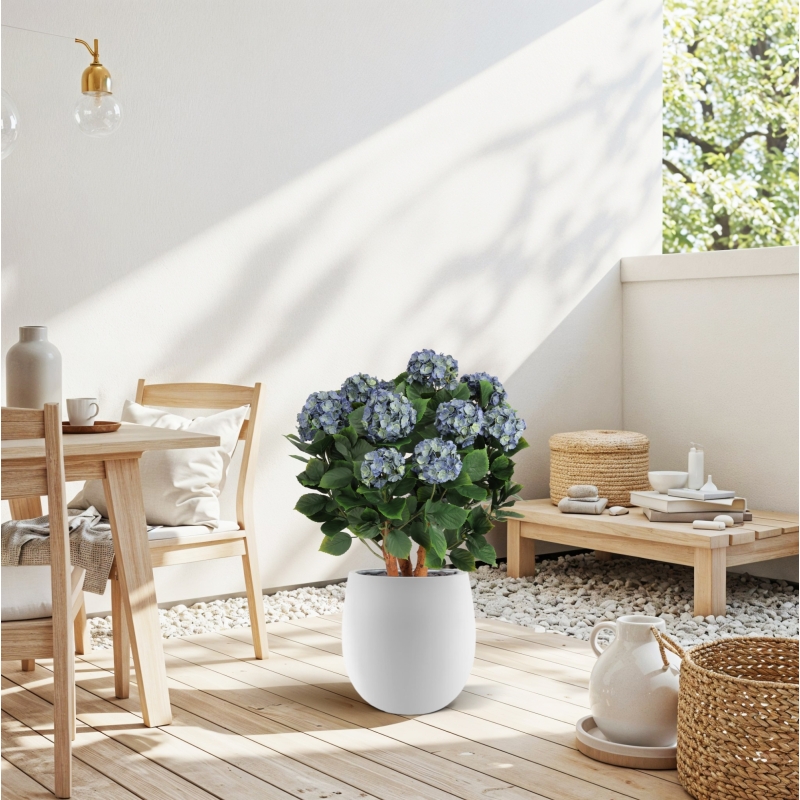 Ortensia Artificiale UV Deluxe 80cm Blu