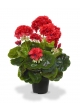 Geranio artificiale in vaso 40cm - rosso