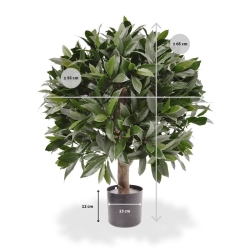 Pianta artificiale di alloro a bulbo 55 cm - resistente ai raggi UV