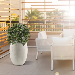 Pianta artificiale di alloro a bulbo 55 cm - resistente ai raggi UV