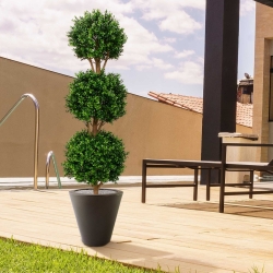Bosso bulbo deluxe x3 pianta artificiale 175cm - resistente ai raggi UV