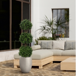Bosso bulbo deluxe x3 pianta artificiale 175cm - resistente ai raggi UV
