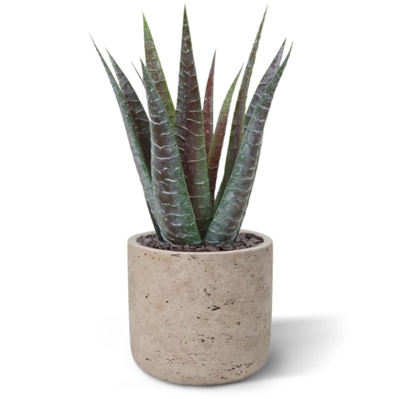 Pianta artificiale di aloe 30 cm in vaso