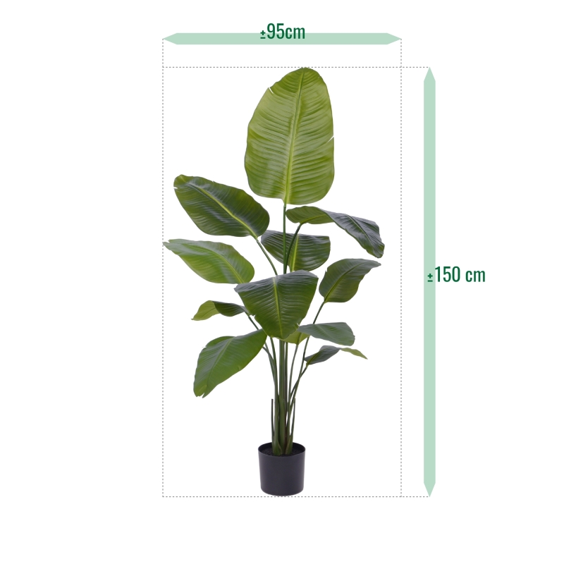 Pianta artificiale di Strelitzia Nicolai 150cm