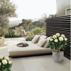 Ortensia Artificiale UV Deluxe 80cm Crema