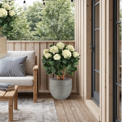 Ortensia Artificiale UV Deluxe 80cm Crema