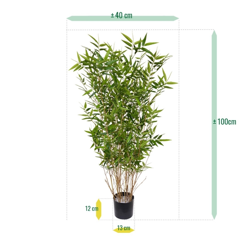 Pianta artificiale di bambù orientale 100 cm