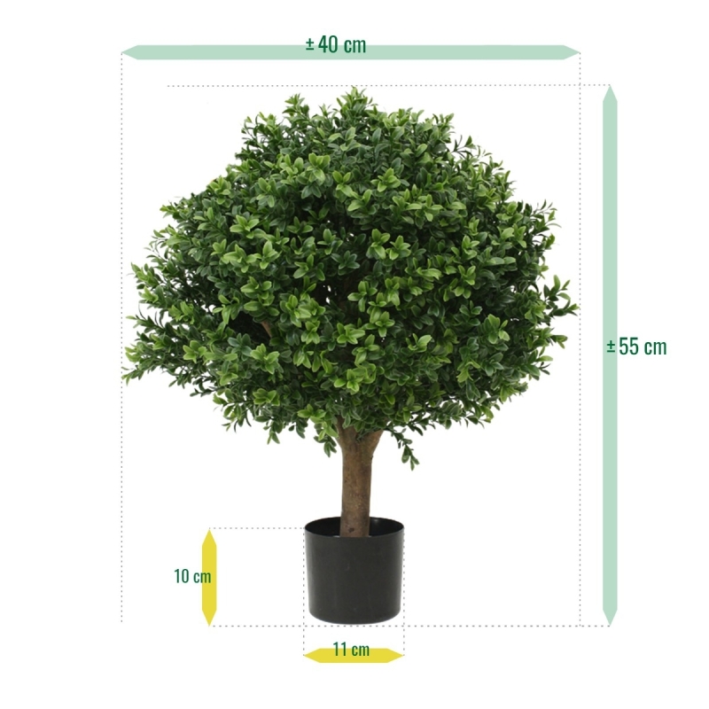 Pianta artificiale di bosso bulbo deluxe N 40cm - resistente ai raggi UV