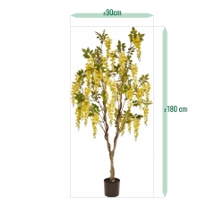 Glicine Artificiale 180cm Giallo