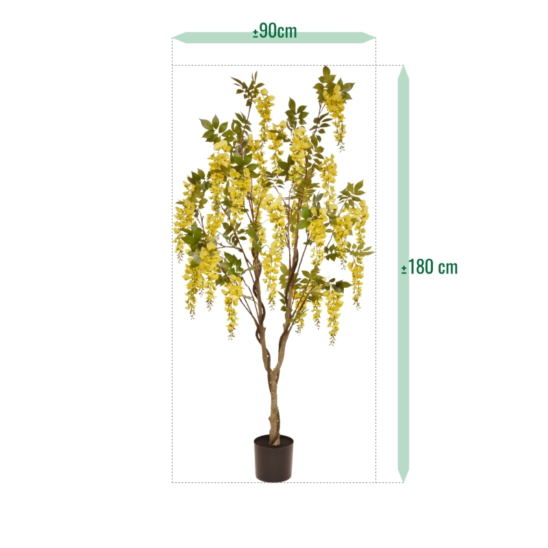 Glicine Artificiale 180cm Giallo
