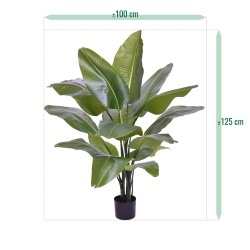Strelitzia Nicolai XL Palma Artificiale 125cm