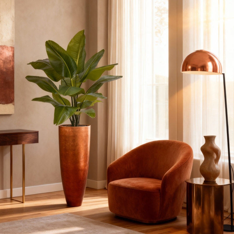 Strelitzia Nicolai XL Palma Artificiale 125cm
