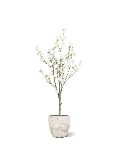 Albero in Fiore Artificiale 150cm Crema