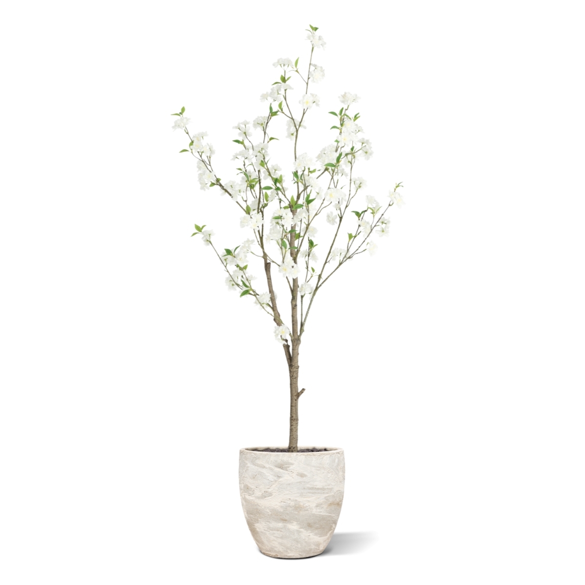 Albero in Fiore Artificiale 150cm Crema
