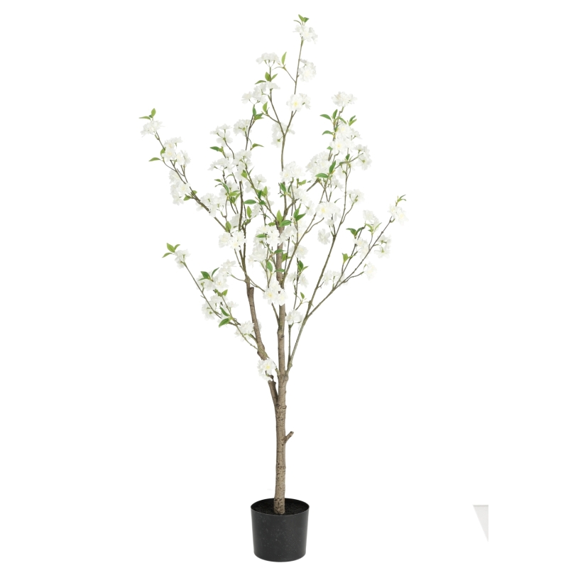 Albero in Fiore Artificiale 150cm Crema