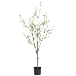 Albero in Fiore Artificiale 150cm Crema