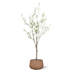 Albero in Fiore Artificiale 150cm Crema