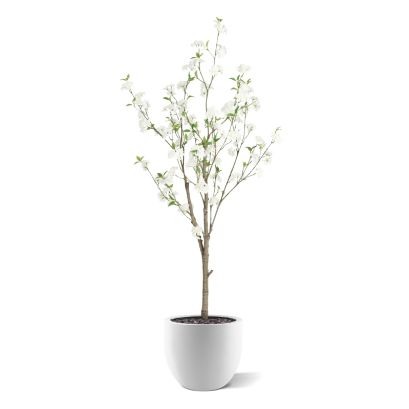 Albero in Fiore Artificiale 150cm Crema