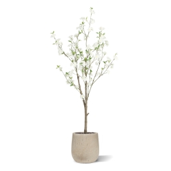 Albero in Fiore Artificiale 150cm Crema