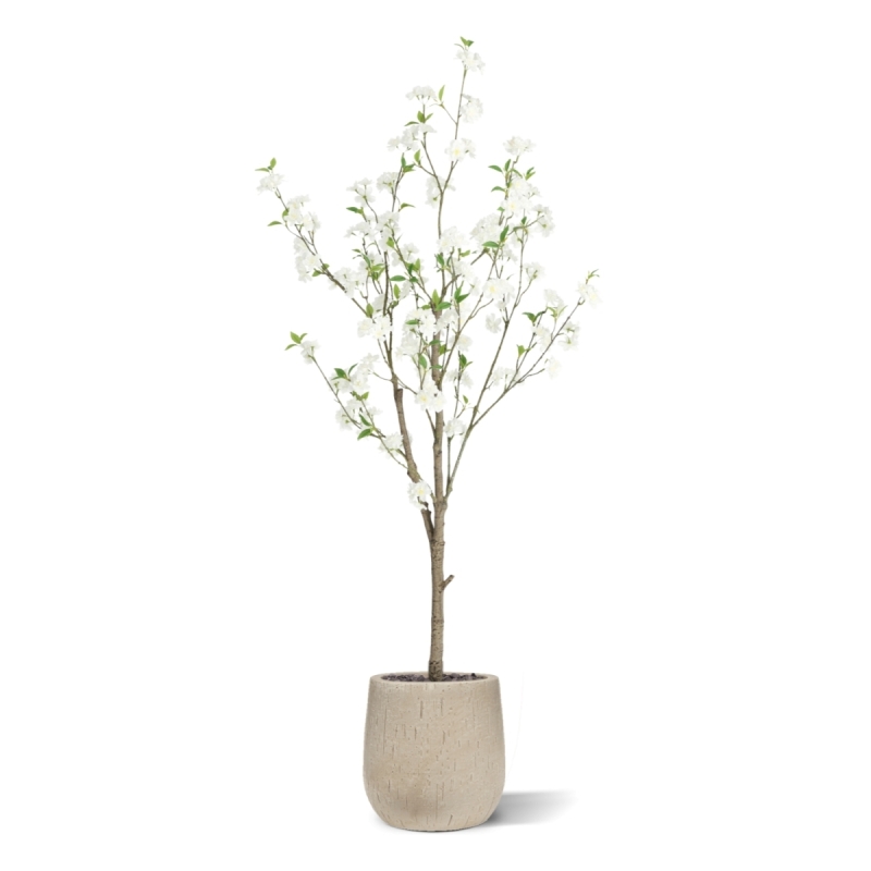 Albero in Fiore Artificiale 150cm Crema