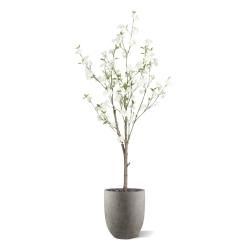Albero in Fiore Artificiale 150cm Crema