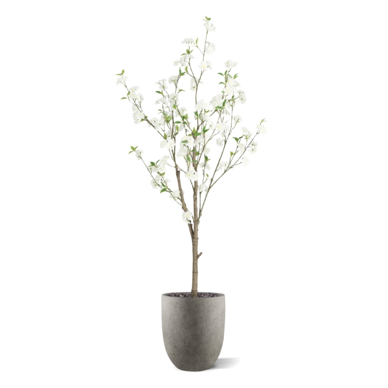 Albero in Fiore Artificiale 150cm Crema
