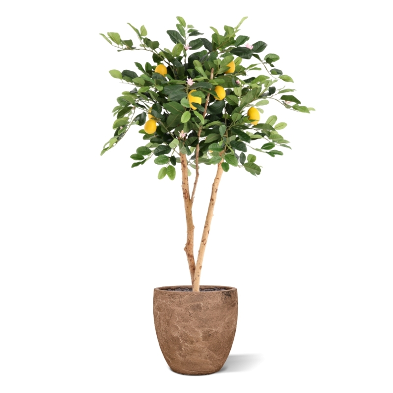 Pianta artificiale di limone 120 cm