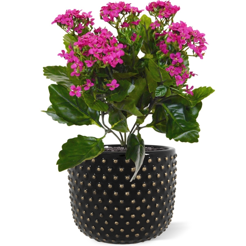 Pianta artificiale di Kalanchoe 30 cm - viola