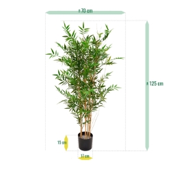 Pianta artificiale di bambù giapponese 120 cm - resistente ai raggi UV