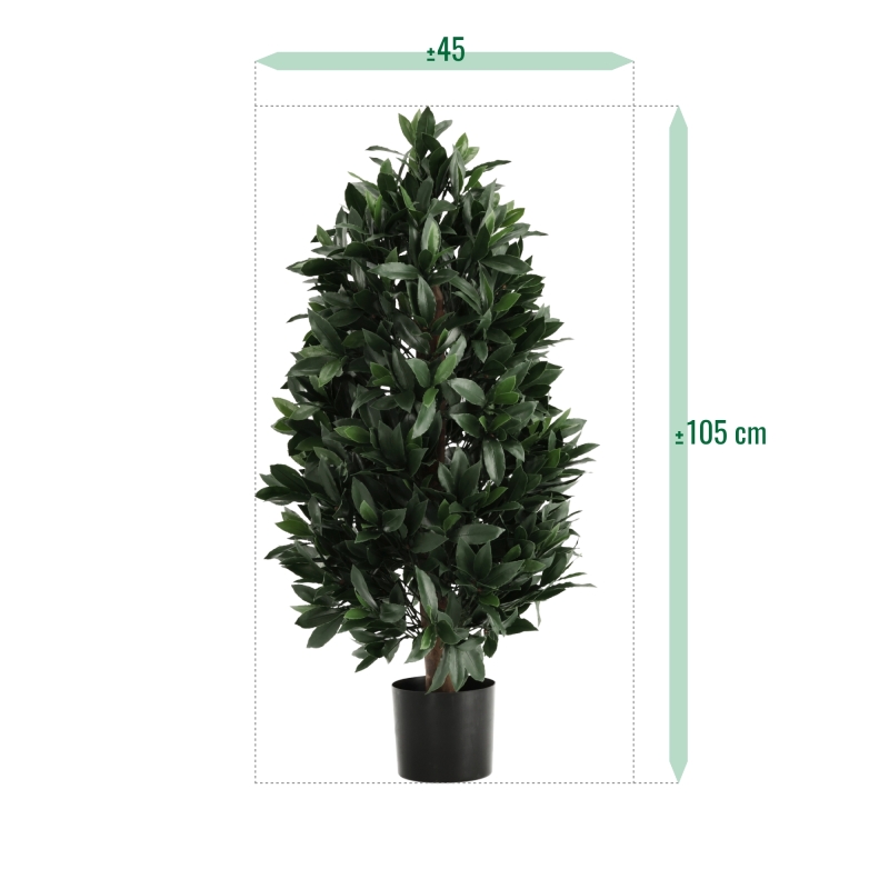 Piramide di Alloro Artificiale 105cm UV Deluxe