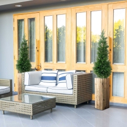 Pianta artificiale di conifera deluxe 120 cm - resistente ai raggi UV