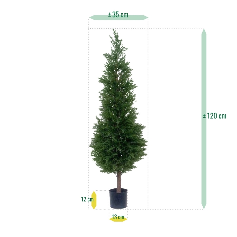 Pianta artificiale di conifera deluxe 120 cm - resistente ai raggi UV