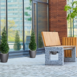 Pianta artificiale di conifera deluxe 120 cm - resistente ai raggi UV