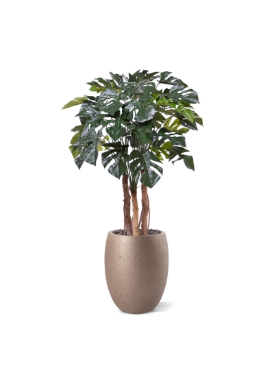 Monstera artificiale pianta Deluxe 120cm su tronco