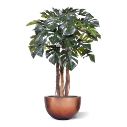 Monstera artificiale pianta Deluxe 120cm su tronco