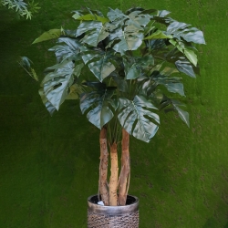 Monstera artificiale pianta Deluxe 120cm su tronco