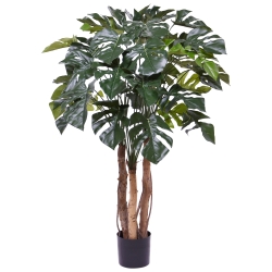 Monstera artificiale pianta Deluxe 120cm su tronco