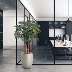 Monstera artificiale pianta Deluxe 120cm su tronco