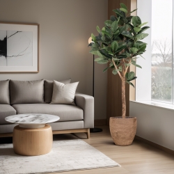 Albero artificiale Ficus Elastica Robusta Deluxe 200 cm