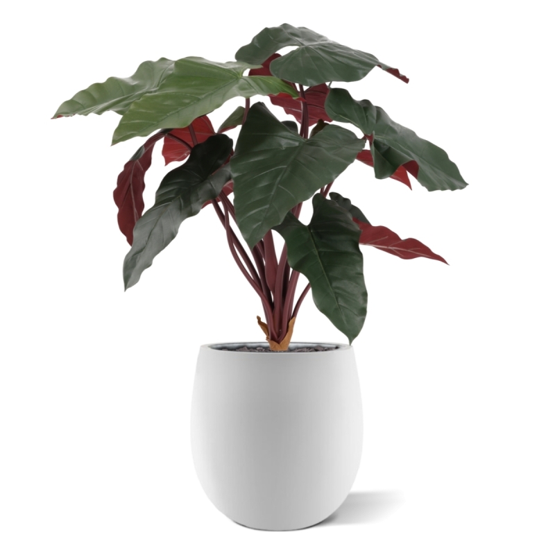 Artificiale Philodendron Pianta Deluxe 80cm Bordeaux
