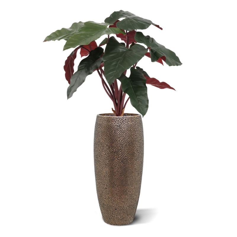 Artificiale Philodendron Pianta Deluxe 80cm Bordeaux