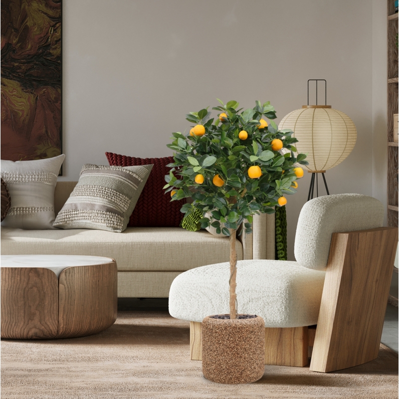 Albero arancione su tronco 120 cm