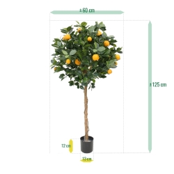Albero arancione su tronco 120 cm