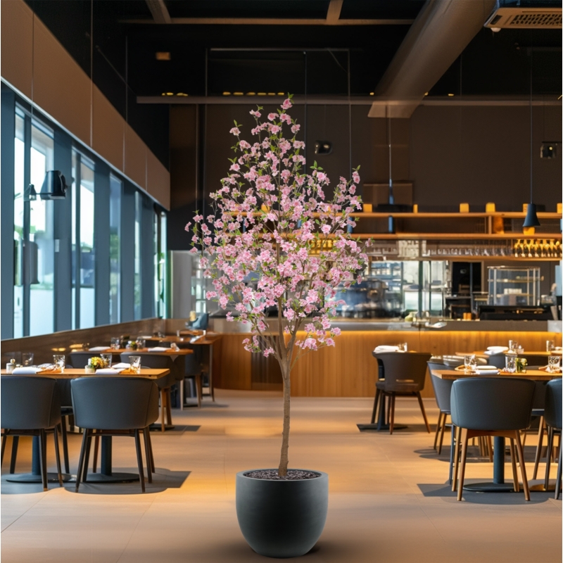 Grande Albero in Fiore Artificiale 260cm Rosa