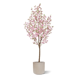 Grande Albero in Fiore Artificiale 260cm Rosa