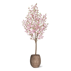 Grande Albero in Fiore Artificiale 260cm Rosa