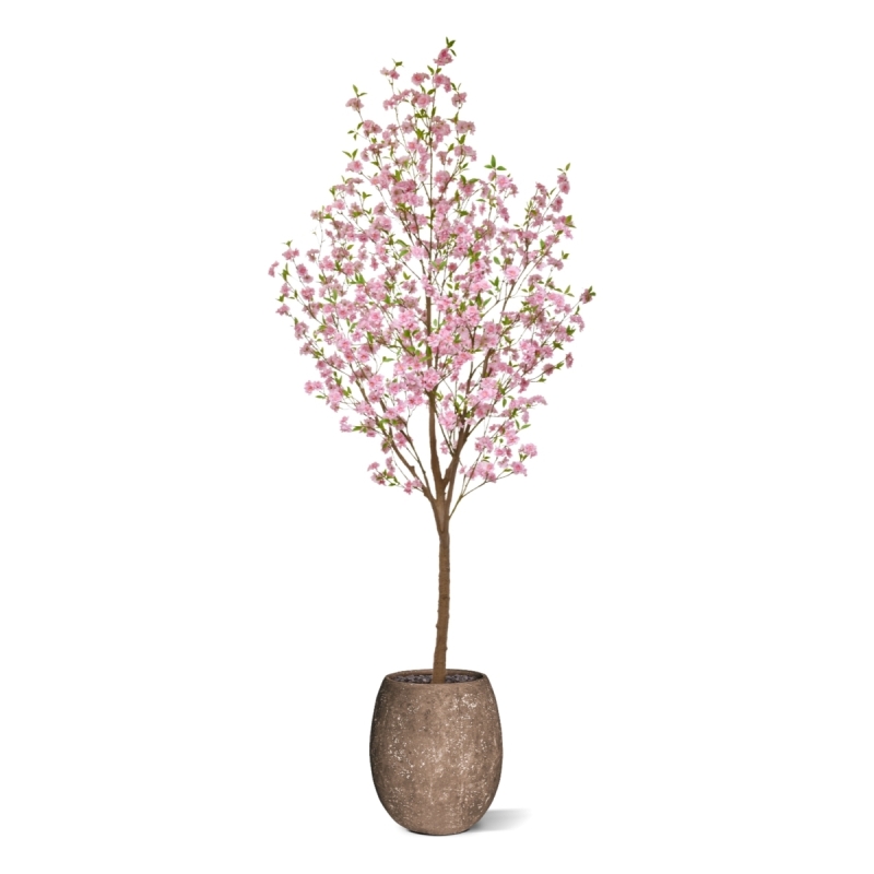 Grande Albero in Fiore Artificiale 260cm Rosa