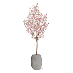 Grande Albero in Fiore Artificiale 260cm Rosa